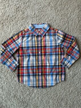 Janie and Jack Multicolor Plaid Button-Down Shirt
